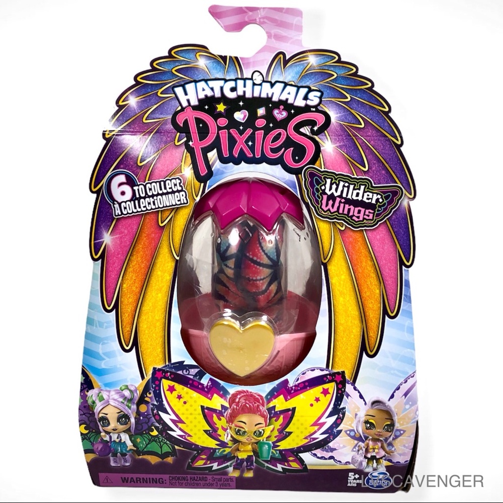 Hatchimals Pixies Wilder Wings Pixie with Fabric Wings and 2 Accessories NEW.